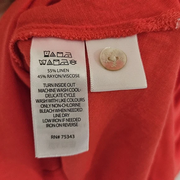 BNWT Red Linen Shirt Dress - Picture 12 of 12